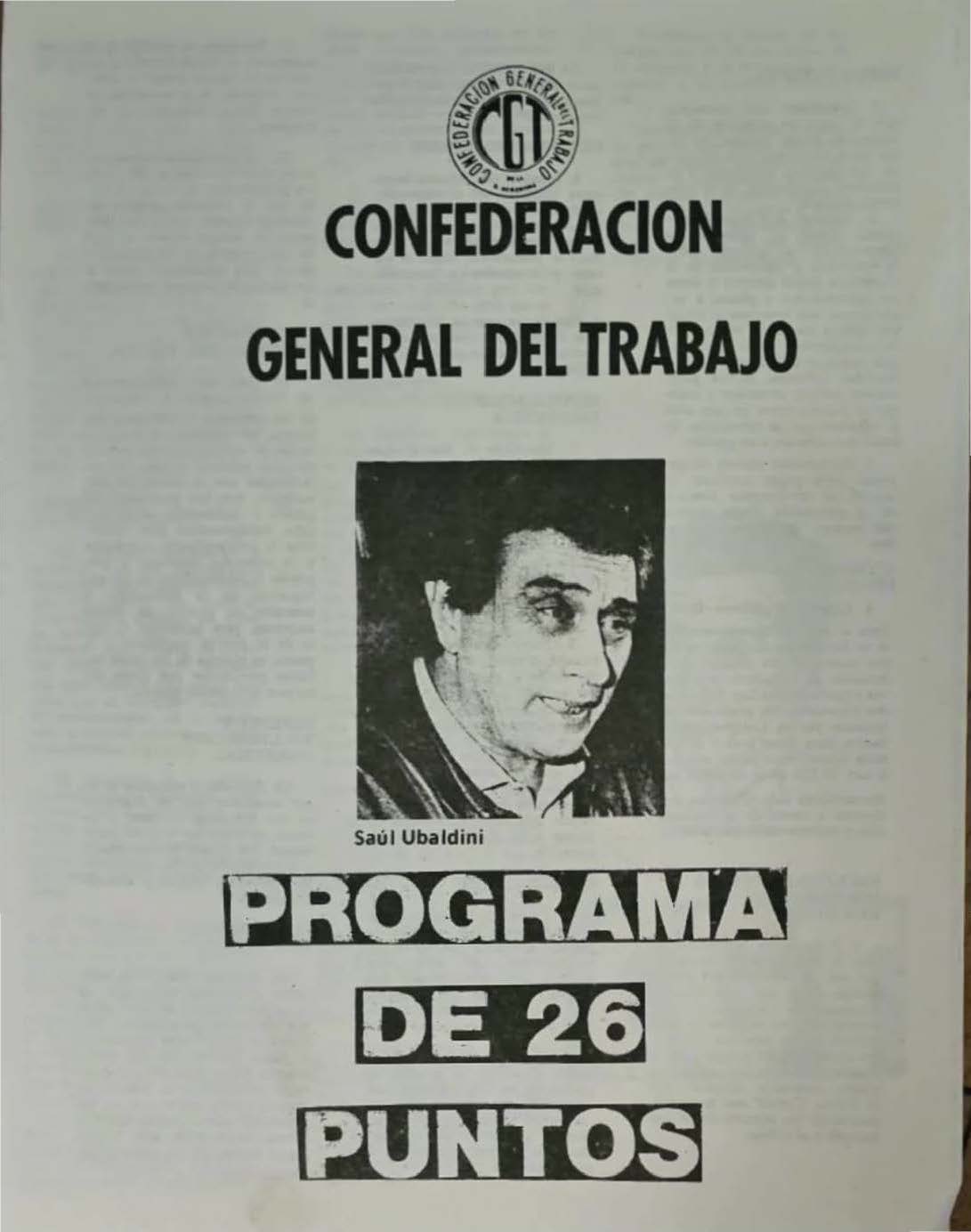 Programa de los 26 puntos para la Unión Nacional