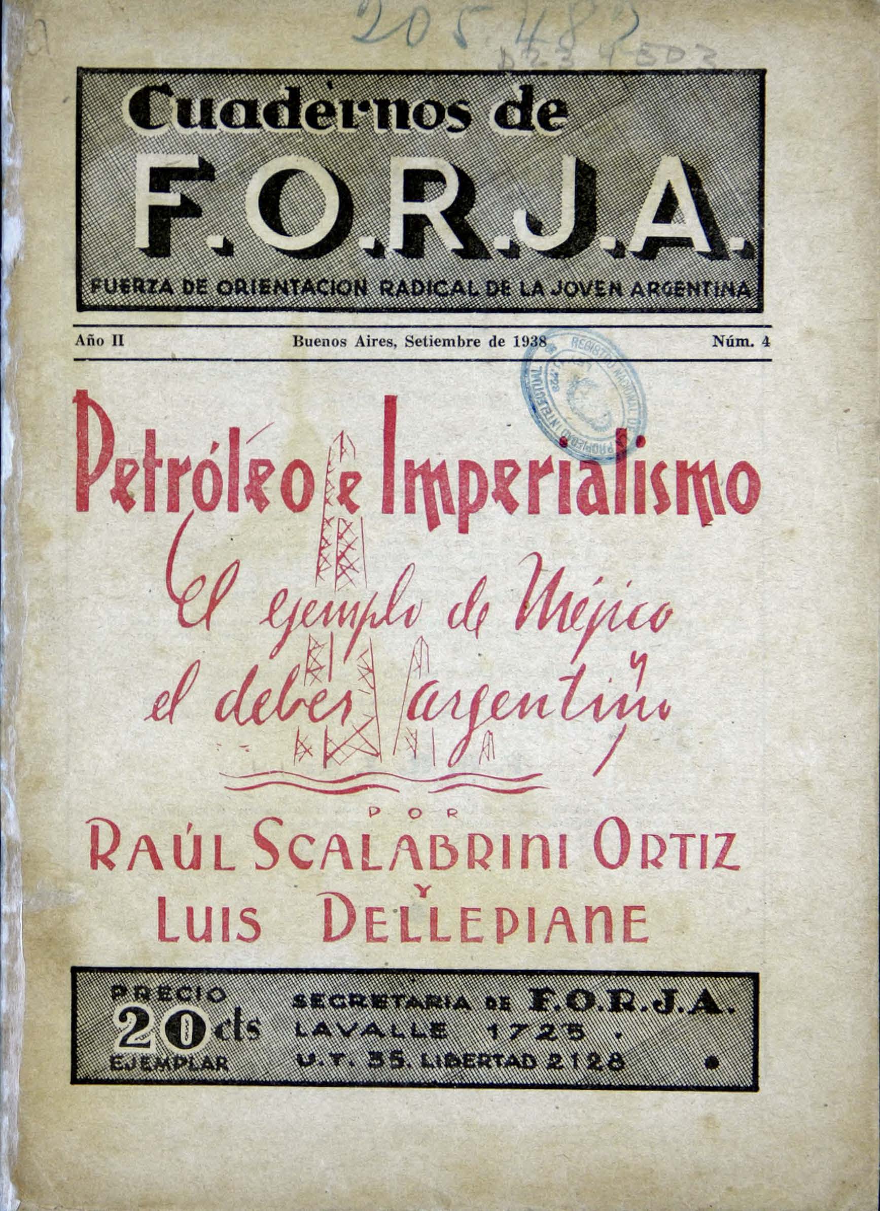 Cuaderno de FORJA N°4. Petróleo e imperialismo.