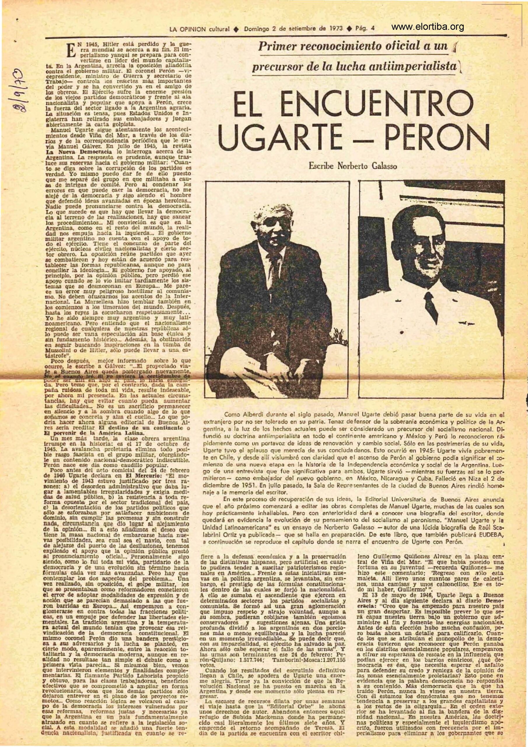El Encuentro Ugarte – Perón