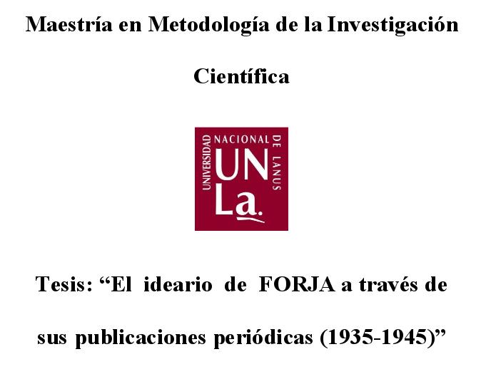 El ideario de FORJA a través de sus publicaciones periódicas(1935-1945)