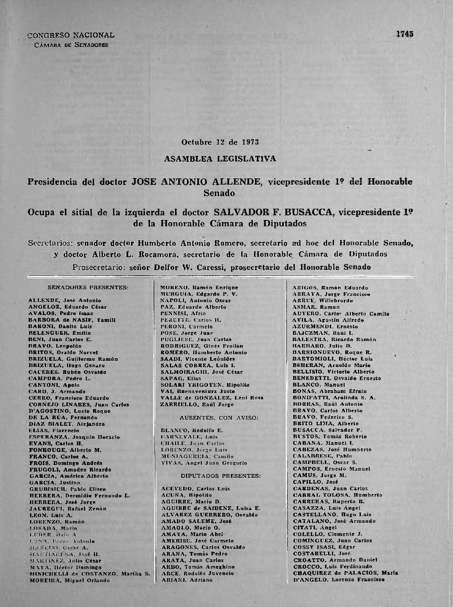 Acto de Asunción del Presidente de la Nación ante la Asamblea Legislativa