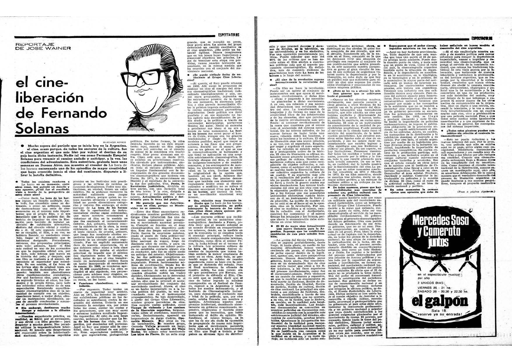 El Cine Liberación de Fernando Solanas (Entrevista)
