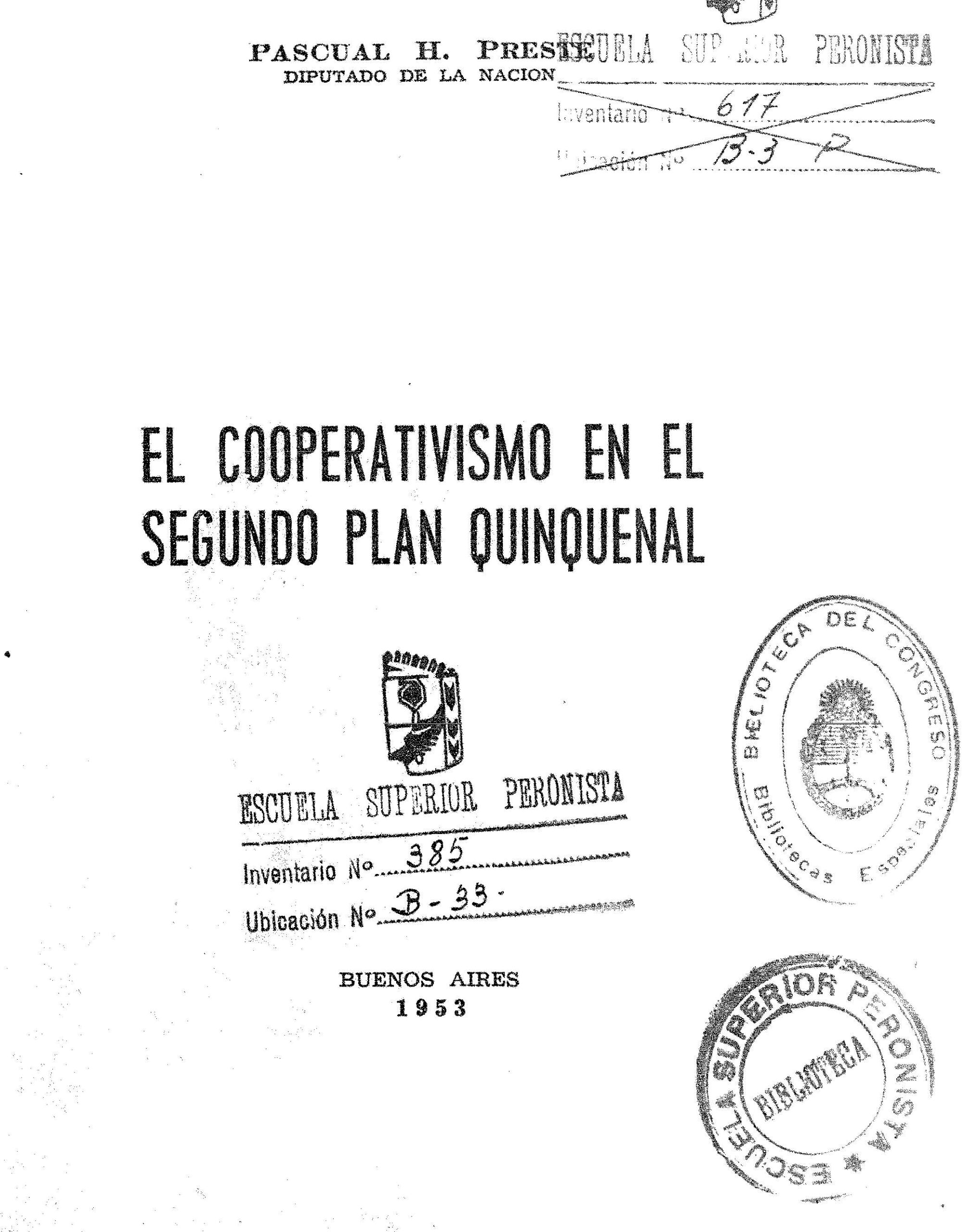 El Cooperativismo en el Segundo Plan Quinquenal