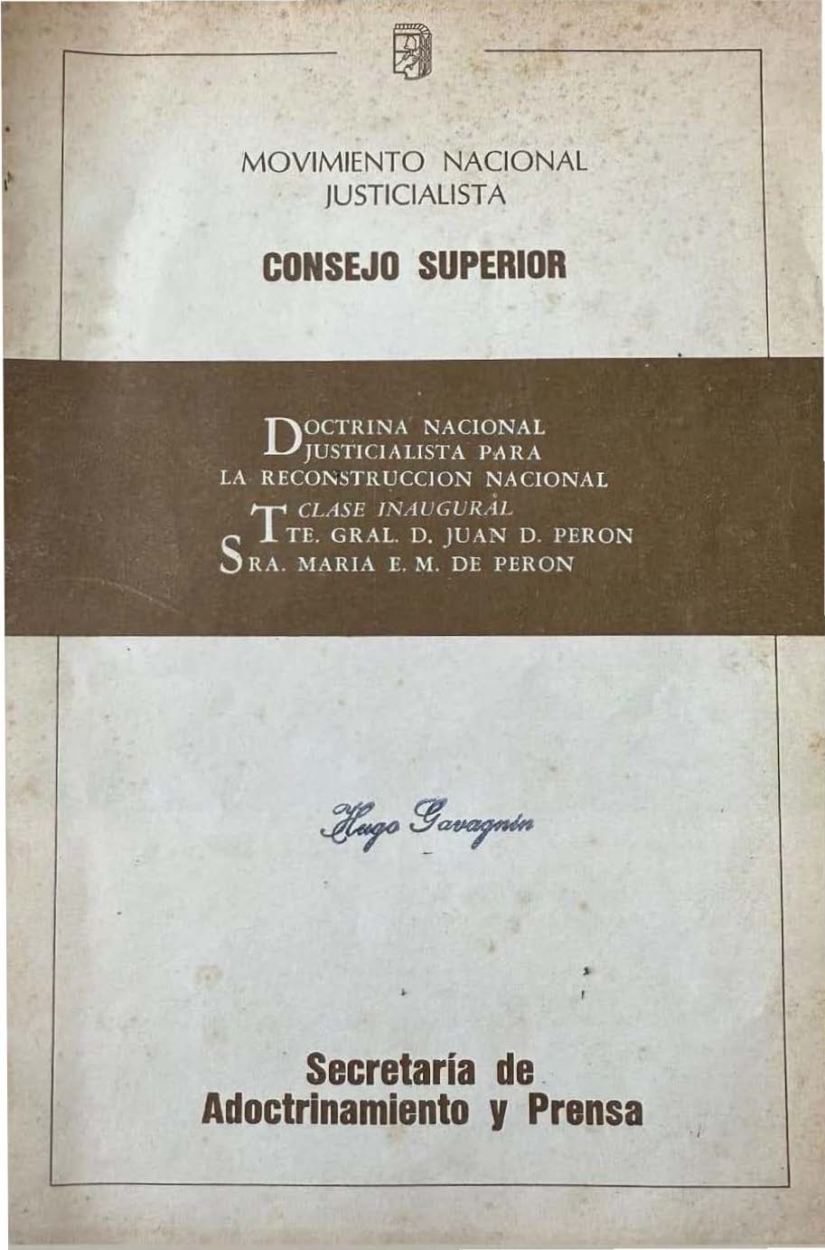 Doctrina Nacional Justicialista para la Reconstrucción Nacional