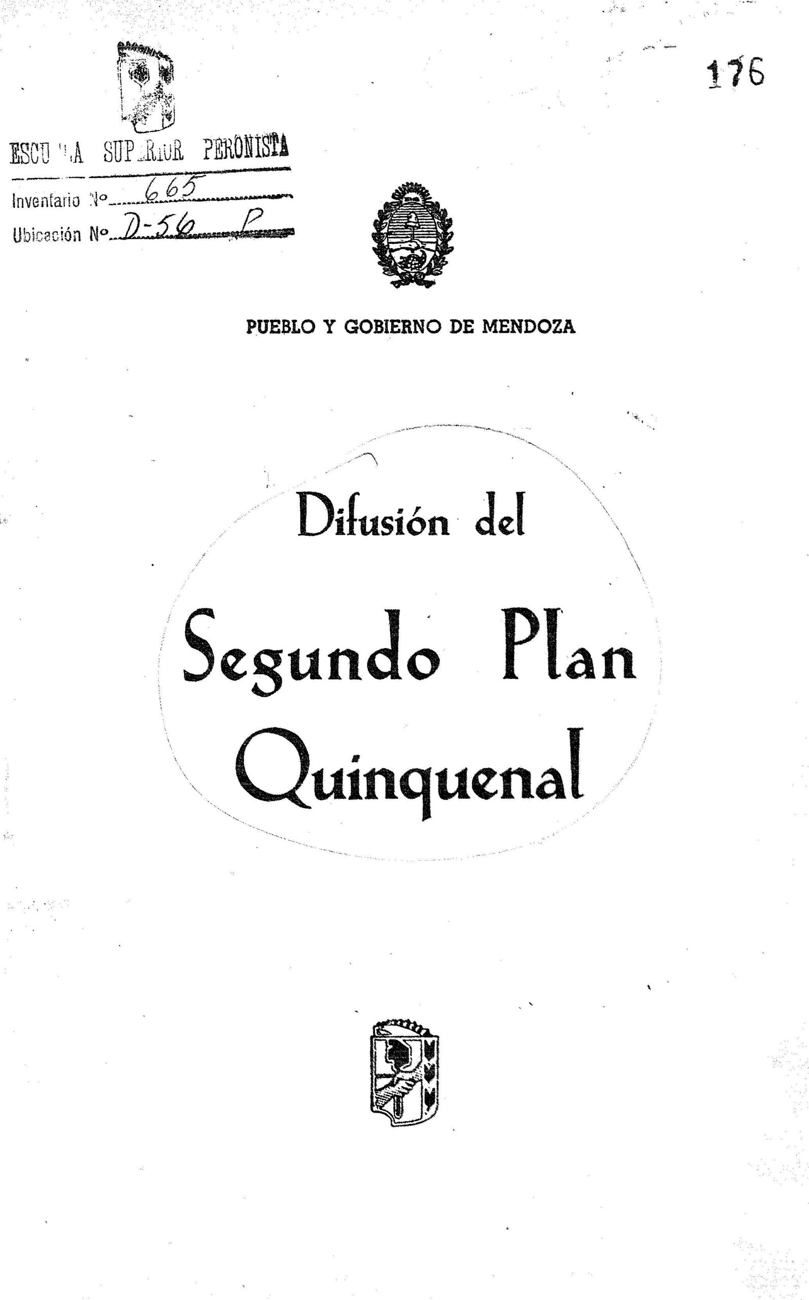 Difusión del Segundo Plan Quinquenal